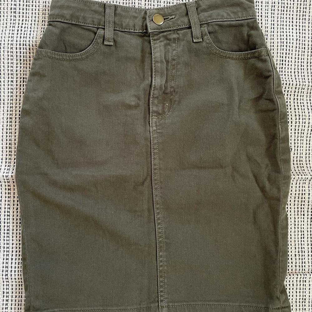 American Apparel high waisted denim skirt